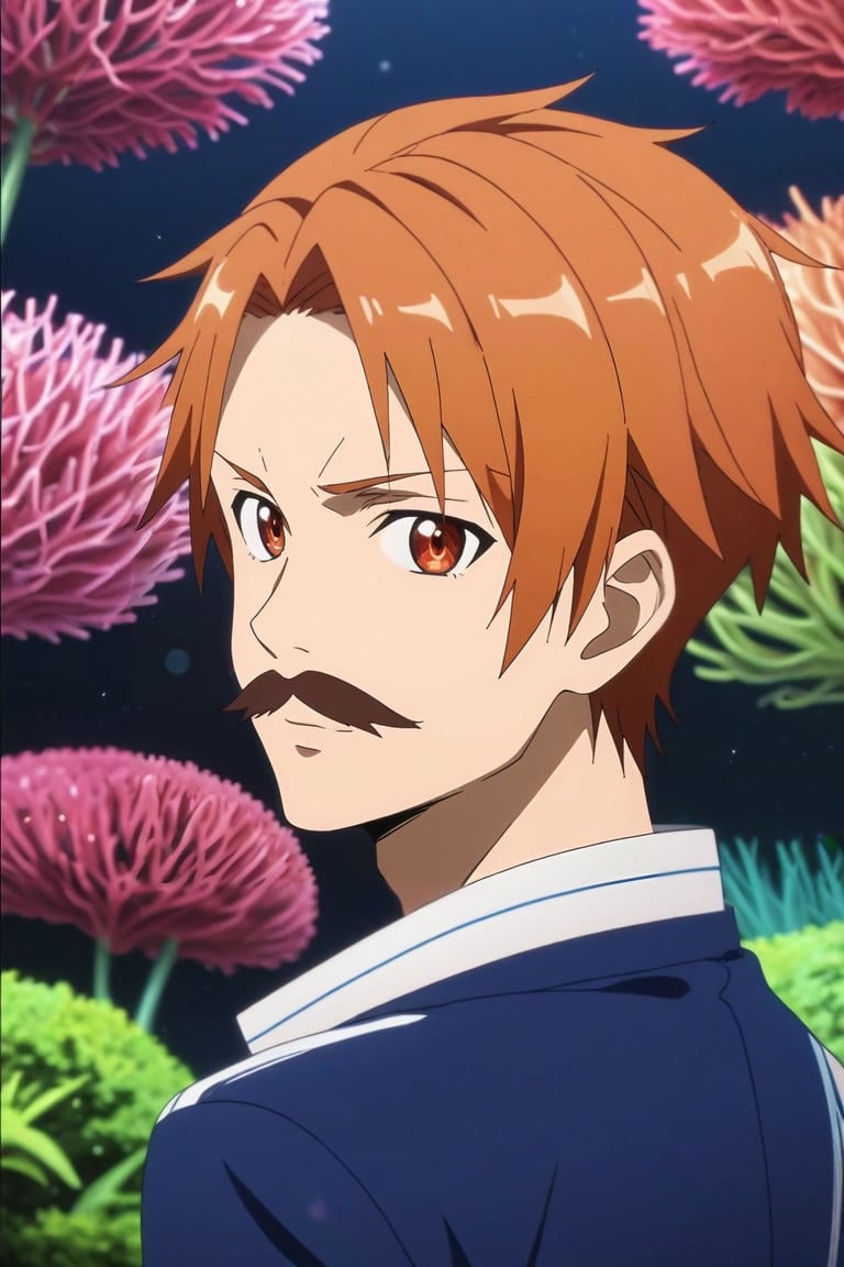 score_9, score_8_up, score_7_up, source_anime, rating_safe, anime screencap, intricate details, looking at viewer, depth of field, 1boy, male focus, coral eyes, orange hair, fade with mustache,, solo, rule of thirds, machu picchu, midnight, ass, :o, <lora:sao_style_pony:0.82>, sao_style, , <lora:sdxl_lightning_8step_lora:1>