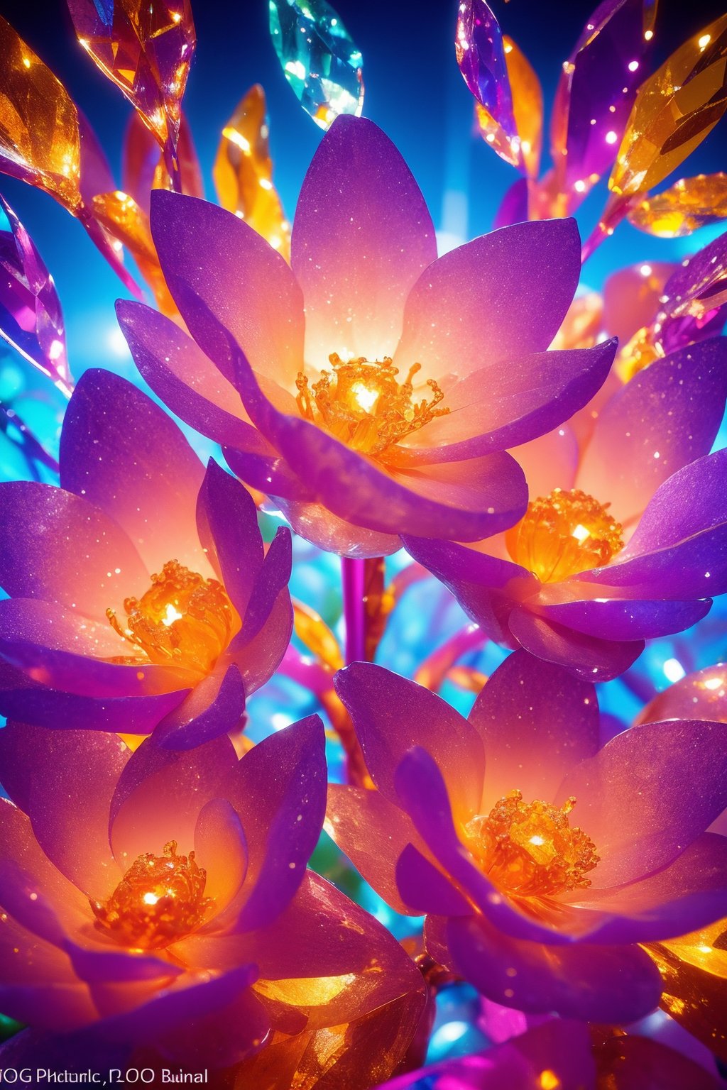 (((photographic, photo, photogenic))), extremely high quality high detail RAW color photo, crystal flower, intricate crystal patterns, translucent petals, prismatic light refraction, sharp, precise edges, detailed textures, luminous glow, 
