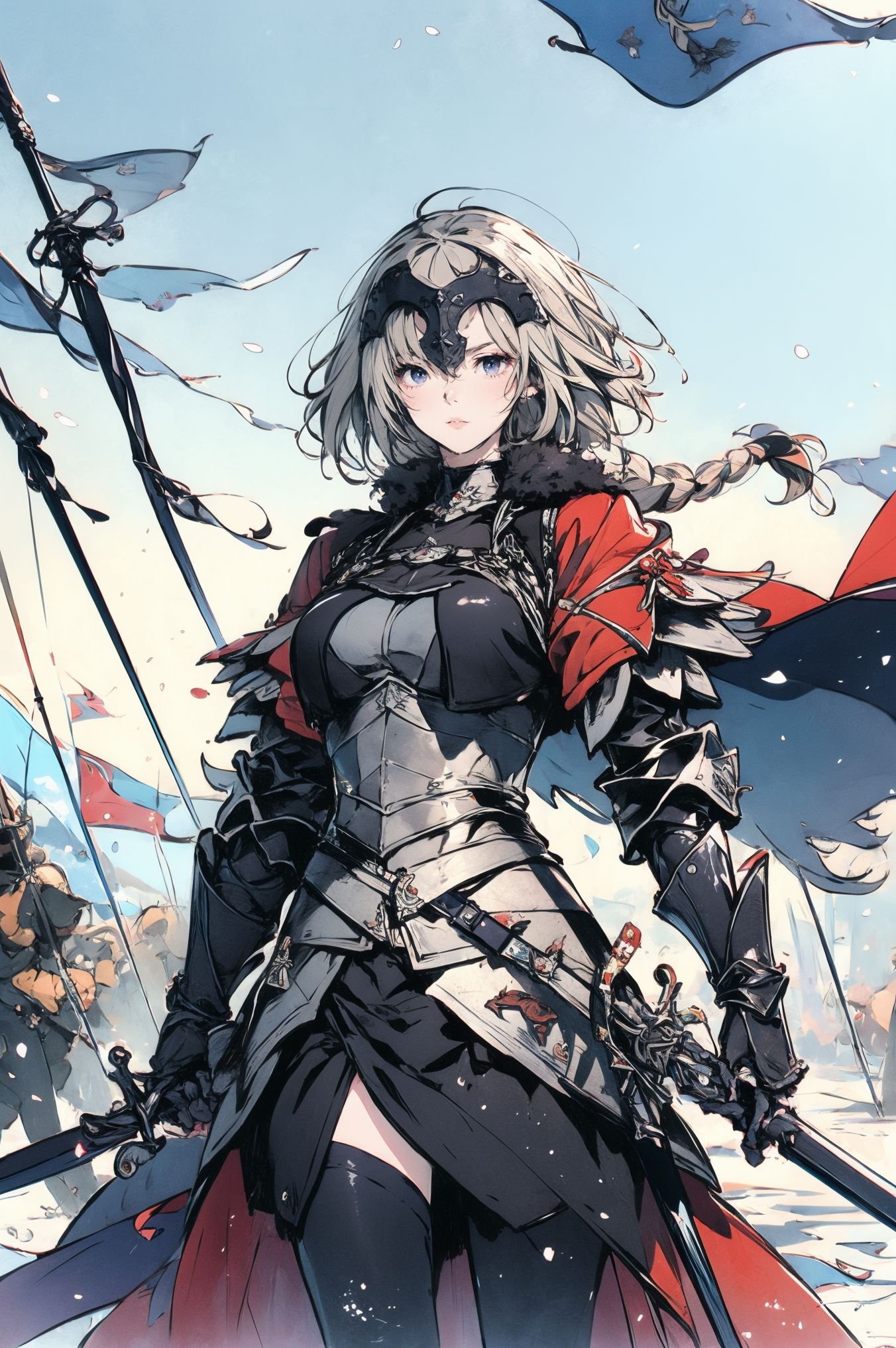 xuer Jeanne D Arc,<lora:绪儿-黑贞德 xuer Jeanne D Arc:0.8>,