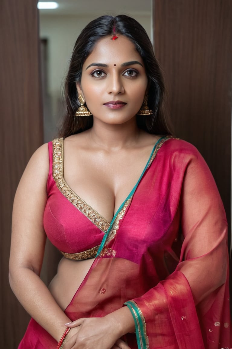 mylocalgirl, 35 years old, 1girl, model, solo,masterpiece, High detailed, photoshoot, photorealistic,busty, Indian,Woman,Indian tradition,photo r3al, ::portrait shot::,r4w photo, Mirrorless, 28mm lens, f/2.5 aperture, ISO 400, natural daylight, cinematic color grading<lora:EMS-85347-EMS:0.800000>, <lora:EMS-335836-EMS:1.000000>, <lora:EMS-24184-EMS:0.800000>