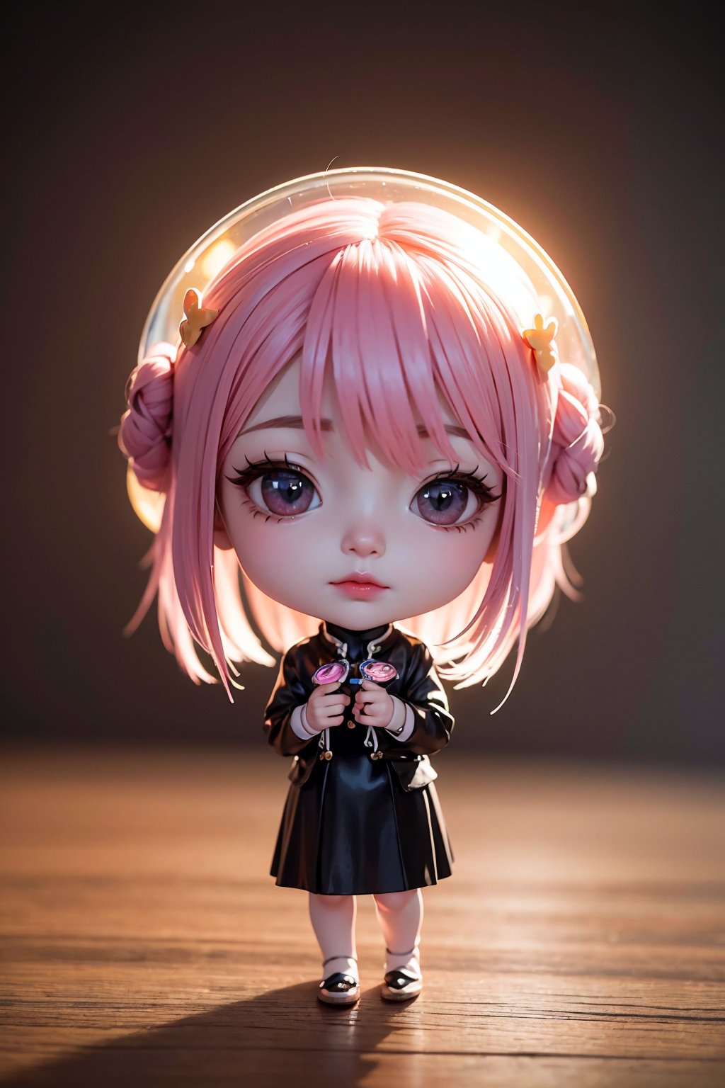 (best quality:1.4),(masterpiece:1.4),(photorealistic:1.4),(ultra high res, raw photo:1.4),(hdr, hyperdetailed:1.2),holographic,3D toy jellyfish girl,jellyfish,chibi,translucent,kawaii,Bauhaus,pink amd black,chinese style,awesome lighting,3D,digital art,super detail,no borderline,octane rendering,Blender,HD,full body,