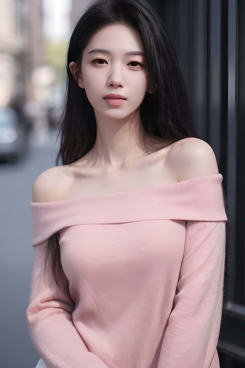 <lora:0830_06:0.7>,pink,off-shoulder_shirt,, 1girl,realistic,masterpiece, best quality, photorealistic, HDR,detail