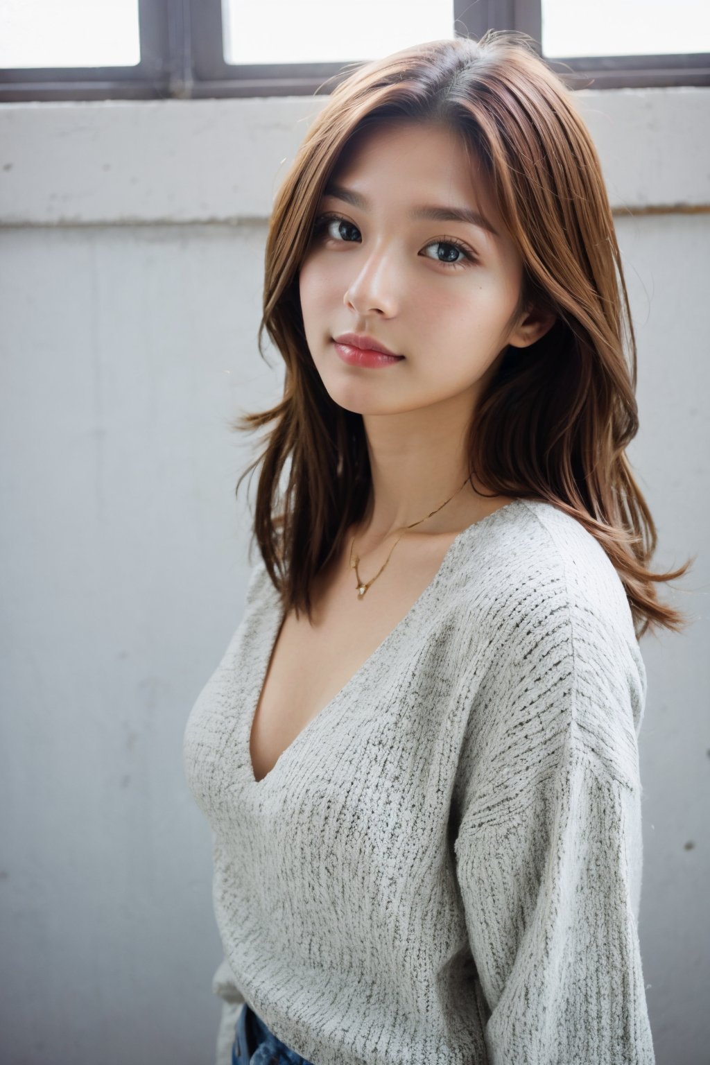 ((different clothes)), (Petite) , (random pose, posing to viewer), portrait photo of a 18 years old girl, (middle hanging breasts), beautiful face, perfect eyes, brown hair, (random angle),