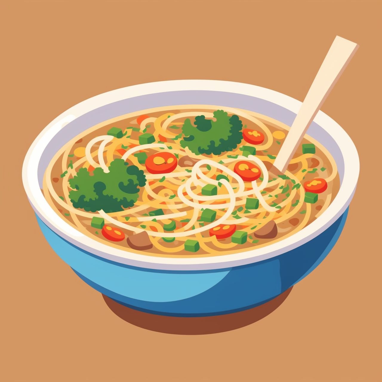 <lora:Vector_illustration_V2:0.8> vector illustration, noodles soup, 