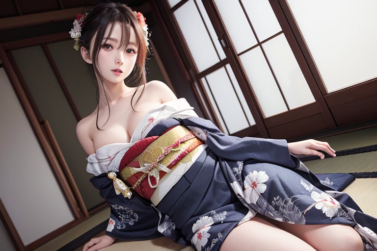 highres, ultra detailed, (best quality:1.2), very high resolution, refraction, full color, 1girl, 1boy, <lora:furisode_v01e5-000008:1>furisode, off shoulder, thighs, sex