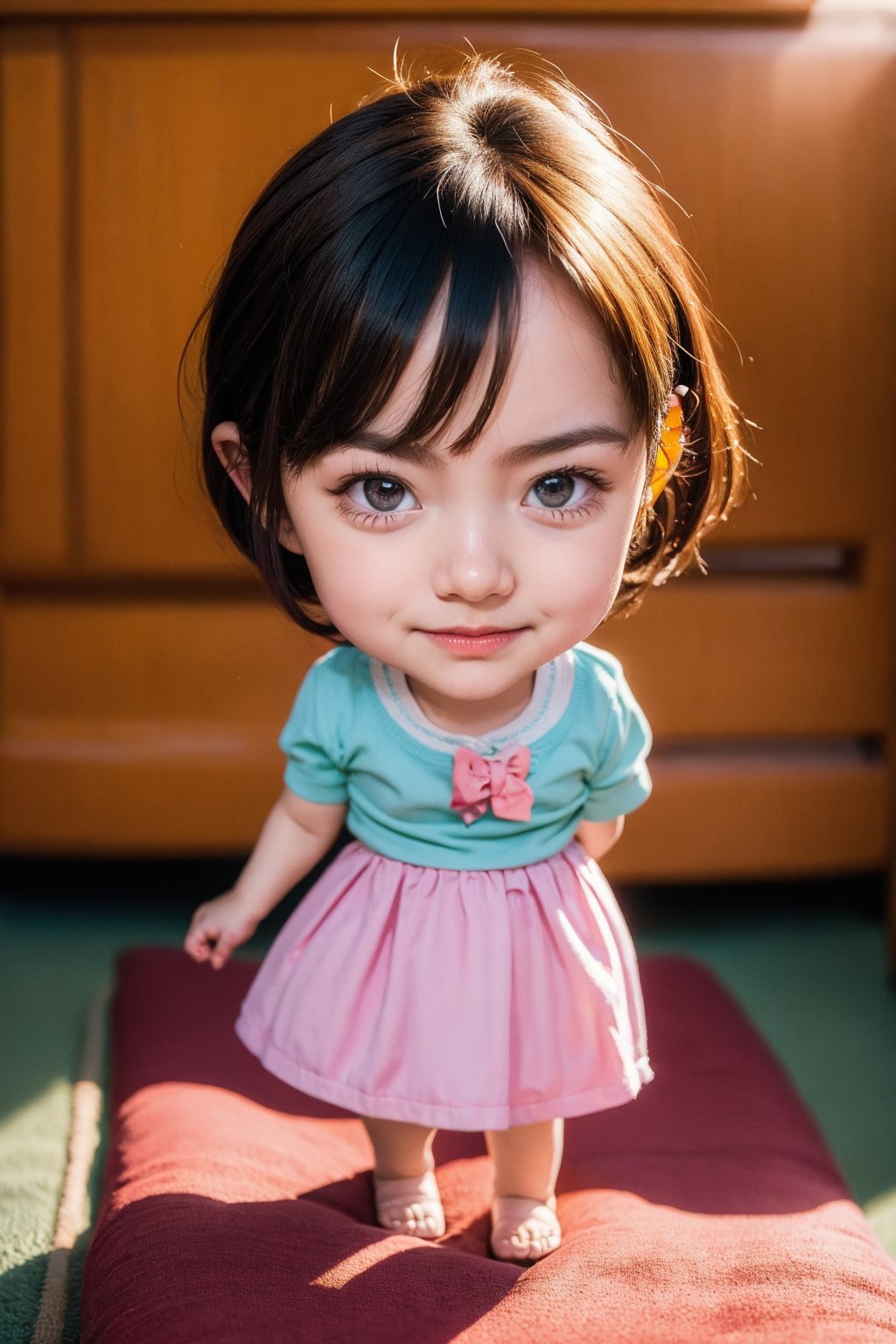 (photorealistic:1.4),(Realistic:1.2),1girl,full body,chibi,