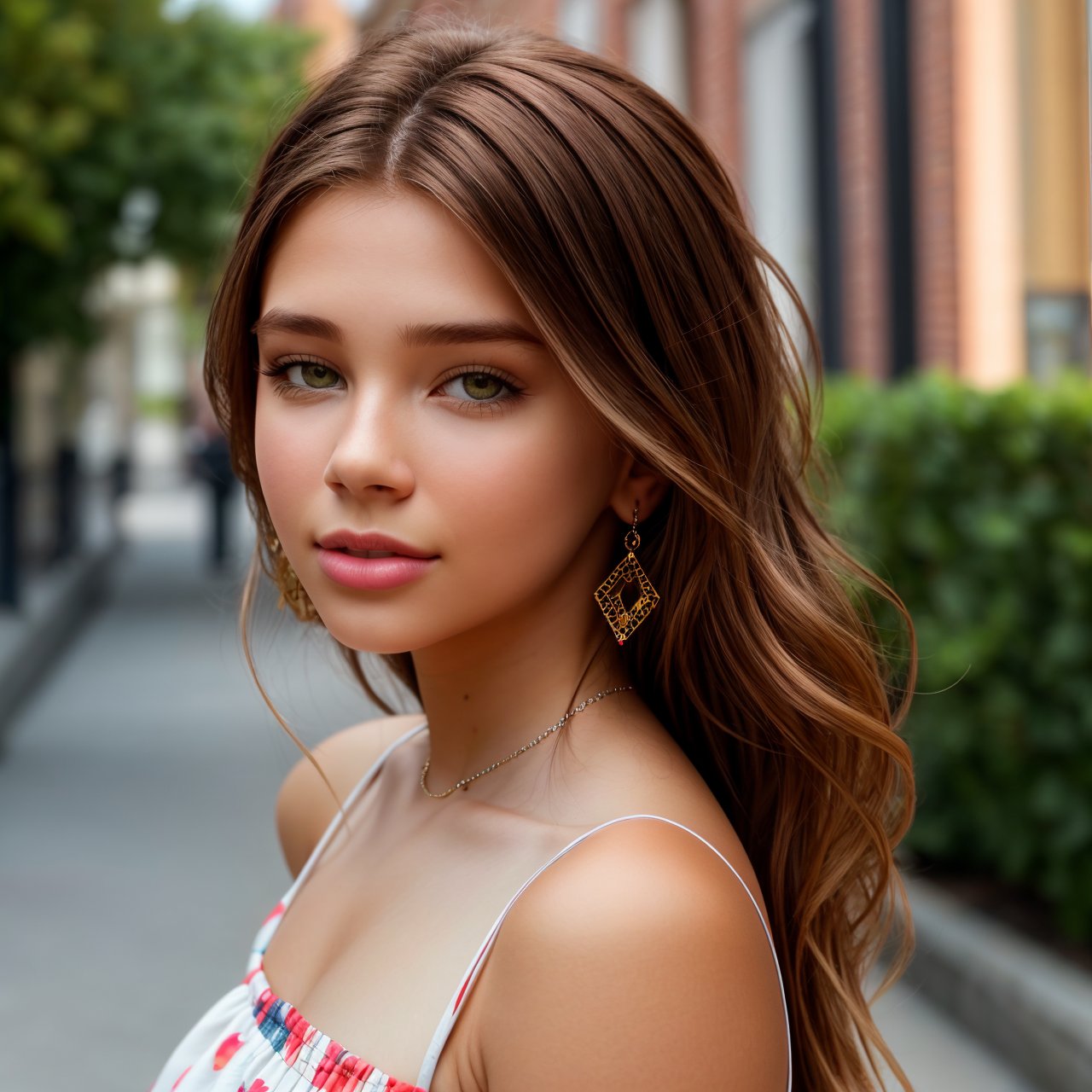 HD quality, HD, HQ, 4K, looking at viewer, profile of calm (AIDA_LoRA_AngelPo:1.15) <lora:AIDA_LoRA_AngelPo:0.7> in a dress standing on the street, outdoors, little girl, pretty face, flirting, dramatic, composition, studio photo, studio photo, kkw-ph1, hdr, f1.6, (colorful:1.1)