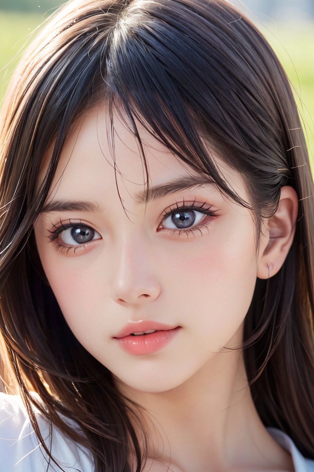 1girl, (close up:1.2), oblique angle, canted angle, (best quality, masterpiece, illustration, photorealistic, photo-realistic), (realistic:1.4), RAW photo, ultra-detailed, CG, unity, 8k wallpaper,16k wallpaper, extremely detailed CG, extremely detailed, an extremely delicate and beautiful, extremely detailed, Amazing, finely detail, official art, High quality texture, incredibly absurdres, highres, huge filesize, highres, look at viewer, (young:1.4), (beautiful girl), 18 years old girl, (glossy shiny skin, beautiful skin, fair skin, white skin, realistic_skin), perfect face, detailed beautiful face, glossy lips,