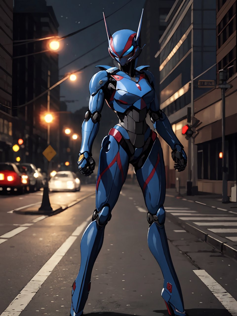 (best quality, masterpiece:1.2),ultra detailed,(photo realistic:1.4),solo,cute girl,hard_suit, <lora:BubblegumHardSuit_v1:0.6>,night city,