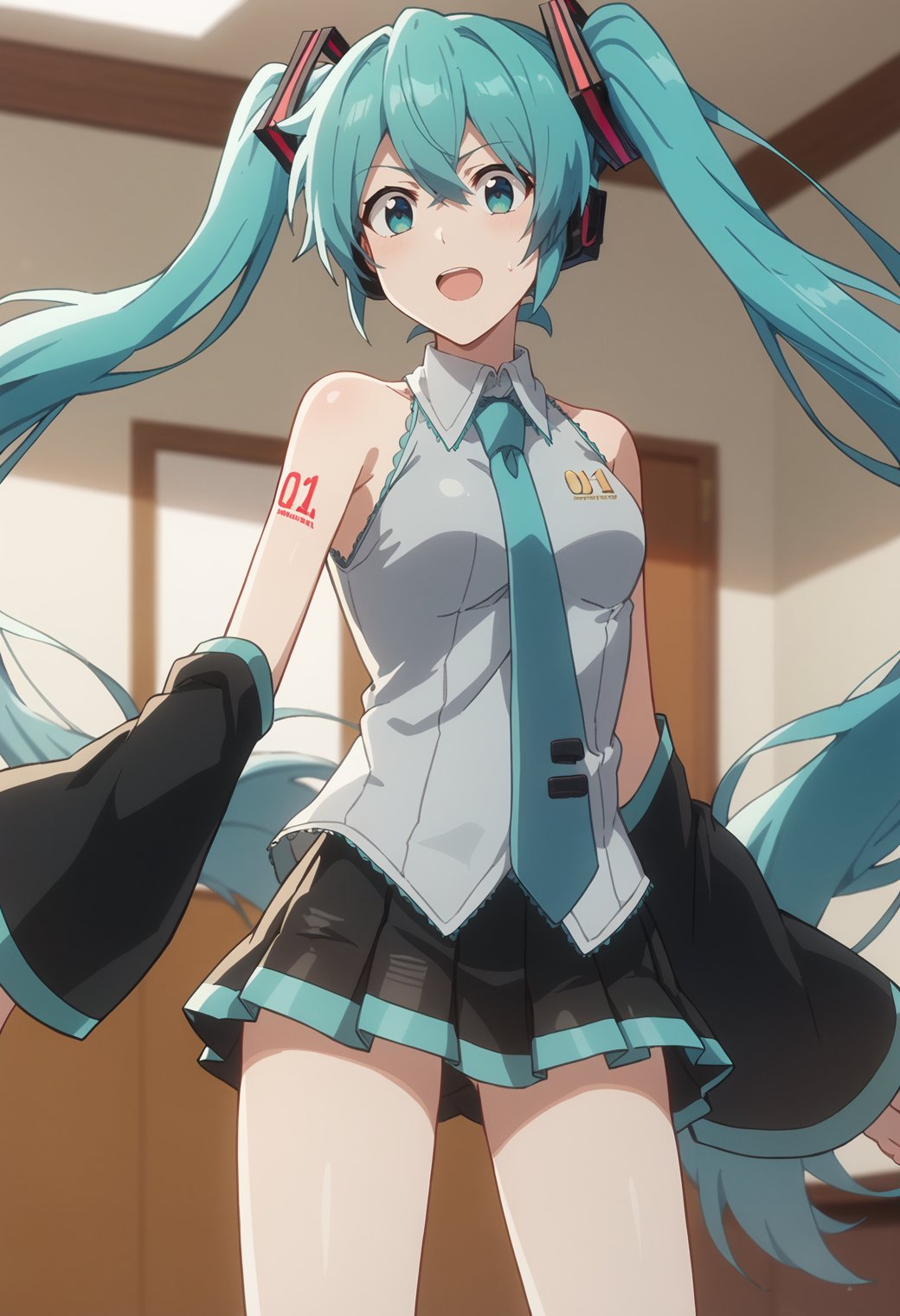 score_9, score_8_up, score_7_up,  source_anime, BREAK, 1girl,solo,   <lora:BleachTYBWstyle:1>,hatsune miku, 