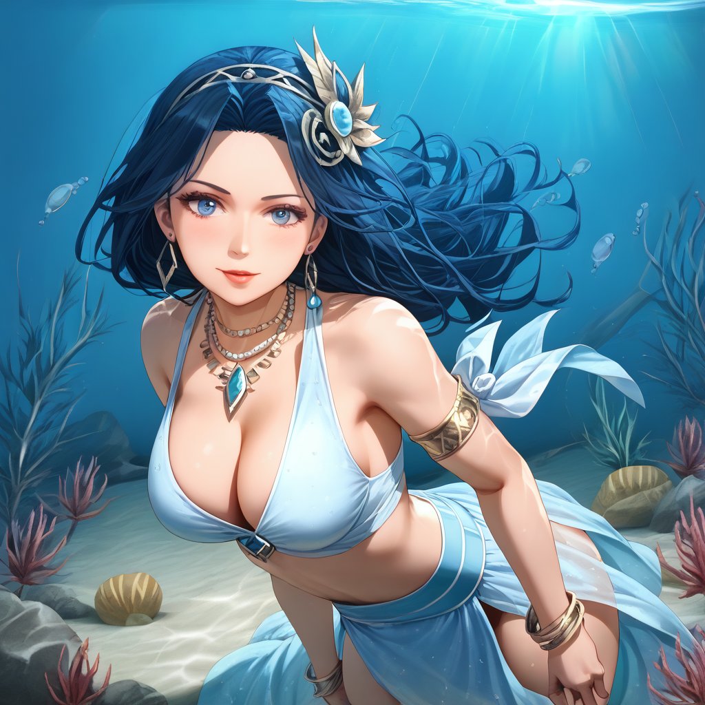 (,1girl, ,best quality, ),,masterpiece, ((((, solo,  , ,solo focus, ,underwater, )))) ,ultra realistic 8k cg,   clean, masterpiece,     cinematic lighting, cinematic bloom,  (( , )),, , unreal, science fiction, luxury, jewelry, diamond, gold, pearl, gem, sapphire, ruby, emerald, intricate detail, delicate pattern, charming, alluring, seductive, erotic, enchanting, hair ornament, necklace, earrings, bracelet, armlet,,(cleavage),,