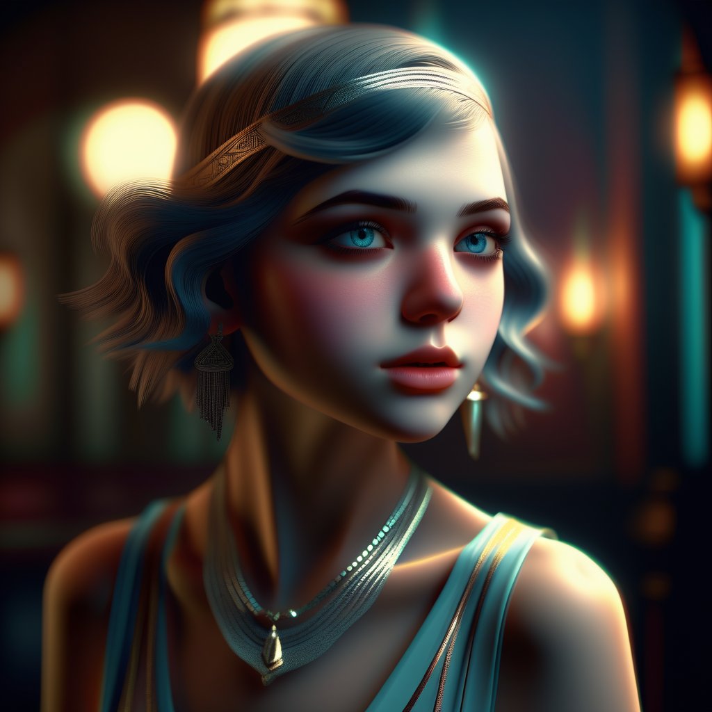 Photo realistic, mute colors, 20s style, flapper girl, art deco. cinematic lighting, smokey atmosphere, ethereal light, intricate details, extremely detailed, incredible details, full colored, complex details, hyper maximalist, gorgeous light and shadow, detailed decoration, detailed lines. masterpiece, best quality, HDR, UHD, unreal engine. looking at the camera, long hair, beautiful face, beautiful eyes, perfect eyes, beautiful nose, full_body,