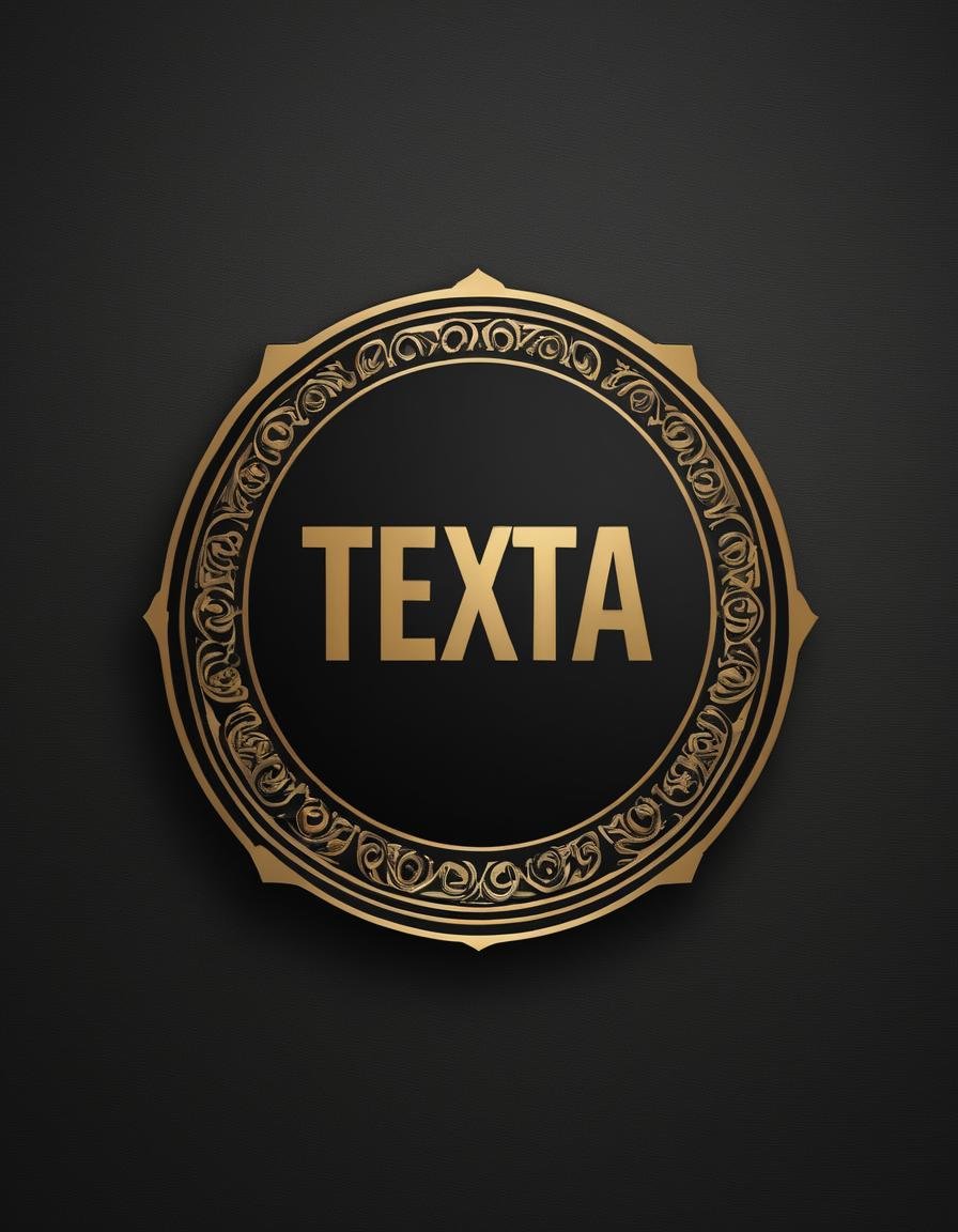 texta logo, medallion background