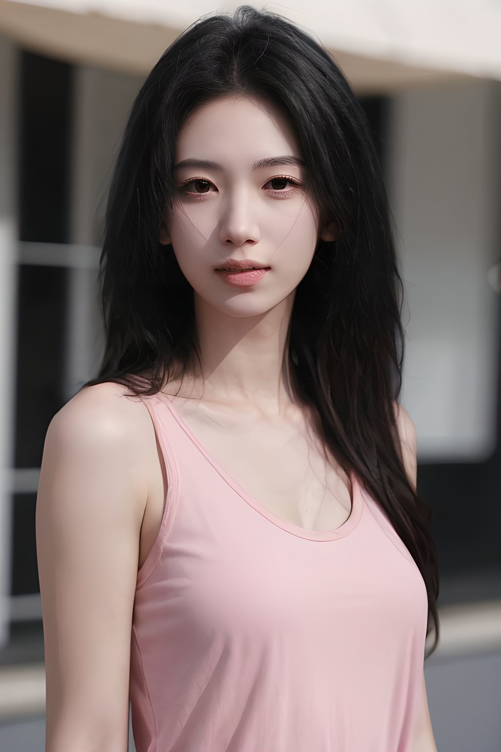 <lora:0830_05:0.7>,pink tank_top,, 1girl,realistic,masterpiece, best quality, photorealistic, HDR,detail