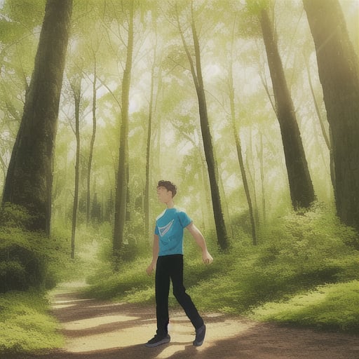 (young boy:1.5), (athletic build:1.3), (youthful strength), (confident posture), (healthy glow), (casual attire), (natural athleticism), (innocent expression), (awe-inspiring muscles), (emerging potential), (surrounded by nature), (sunlit clearing), (rustling leaves in the background), (youthful exuberance), (endless possibilities), (admiring wildlife), (footsteps in the forest), (sycamore trees), (vibrant energy), (sense of wonder), (majestic surroundings), (warm sunlight), (peaceful confidence), (connected with nature), (aspiring greatness)