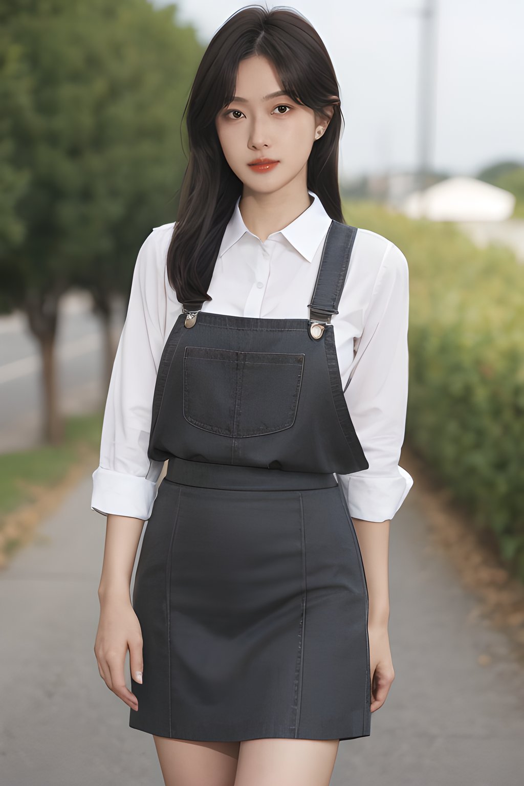 <lora:0829_10:0.7>,suspender_skirt,, 1girl,realistic,masterpiece, best quality, photorealistic, HDR,detail