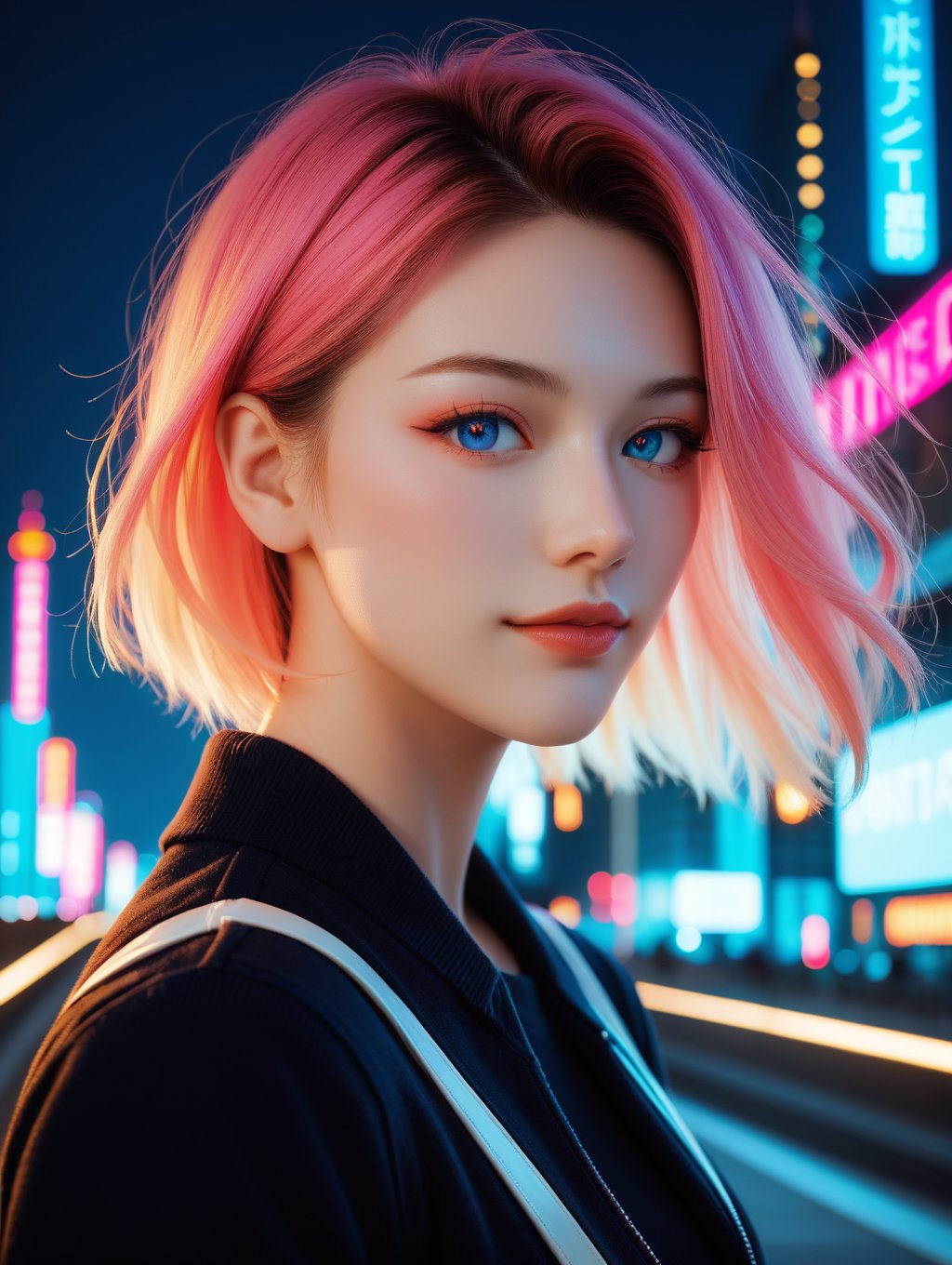 score_9,score_8_up,score_7_up,1girl,solo,anime-inspired charming girl in a vibrant cityscape,vivid colors,anime aesthetic,expressive eyes,colorful and dynamic palette,positive mood,anticipation and curiosity,visually engaging,cinematic framing,