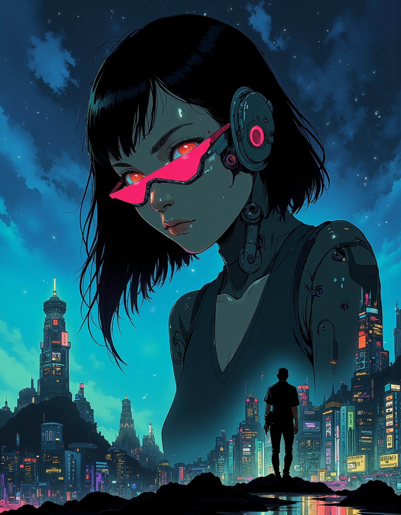 Must be the reason why I'm king of my castle,Must be the reason why I'm freeing my trapped soul,Must be the reason why I'm king of my castle,Must be a reason why I'm making examples of you,<lora:CPA:0.8> anime, neo-noir cyberpunk, Masamune Shirow, woman,ghost in the shell,<lora:fluxenhancer:0.3>