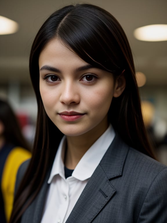 1girl-bishoujo, Airline staff members wearing modern gray uniforms with a pop of color, accentuated by a stylish neck scarf, (((physically-realistic))), <lora:LCMv15:0.8> <lora:Elixir:1>