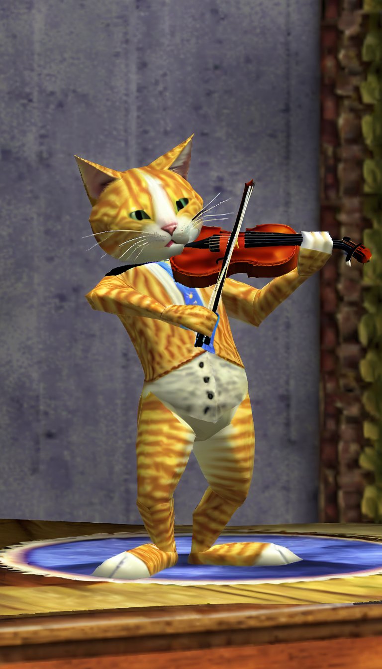 CAT PLAYING A VIOLIN <lora:N64-artstyle-XL-v3:1> n64, artstyle