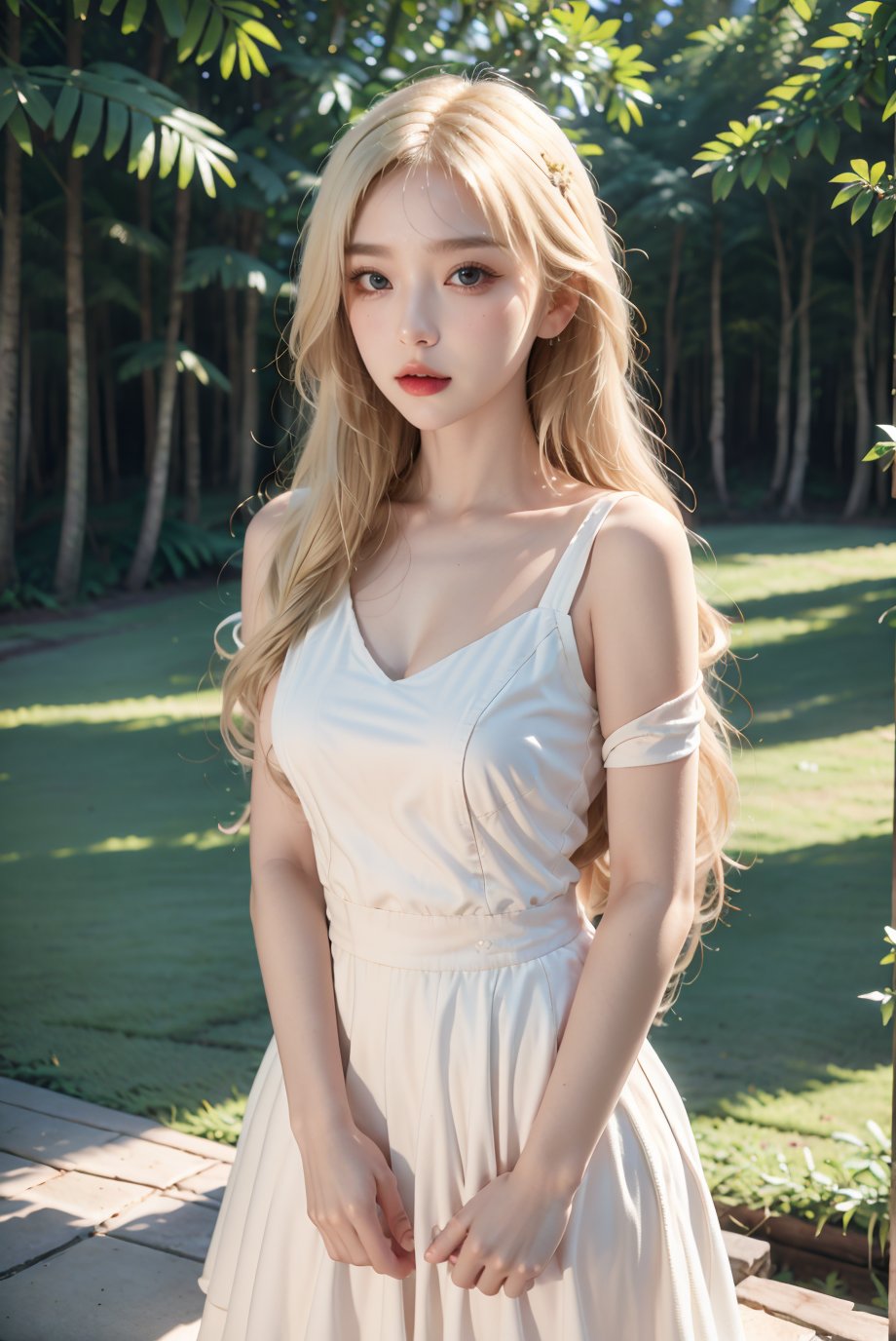 1 girl,masterpiece,High price,Ultra-high resolution,Professional photography,Pale skin,Cover,High-end luxury,(Depth of field:1.2),(Scattered scenery:1.4),Cute, Lori, curly hair, blonde hair, hat, blue ,eyes, <lora:YG极致少女脸型:0.85>,