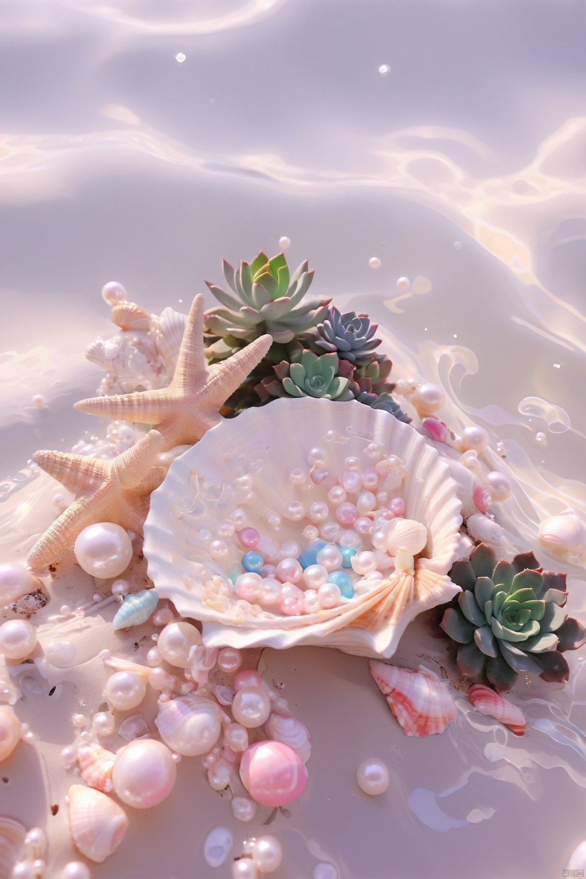 pearl_shell,shiny,no humans,still life,pearl,shell,beach,water, Succulent_Plants, weijin_hanfu, candy-coated<lora:EMS-317795-EMS:0.200000>, <lora:EMS-59651-EMS:0.300000>, <lora:EMS-20876-EMS:0.500000>, <lora:EMS-366897-EMS:1.000000>, <lora:EMS-363830-EMS:0.100000>, <lora:EMS-360188-EMS:0.100000>