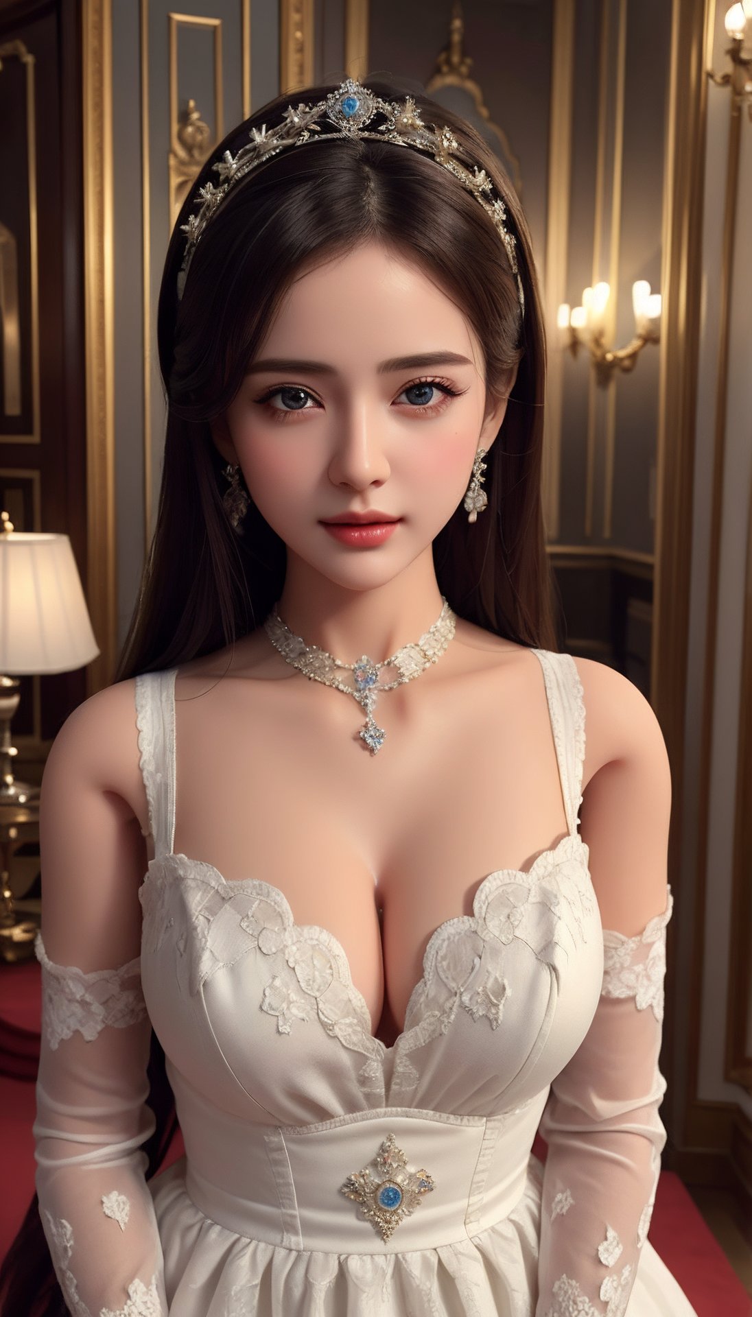 (best quality, masterpiece:1.2), ultra detailed,(photo realistic:1.4),royal palace,love_doll,<lora:Love Doll_v1:0.5>