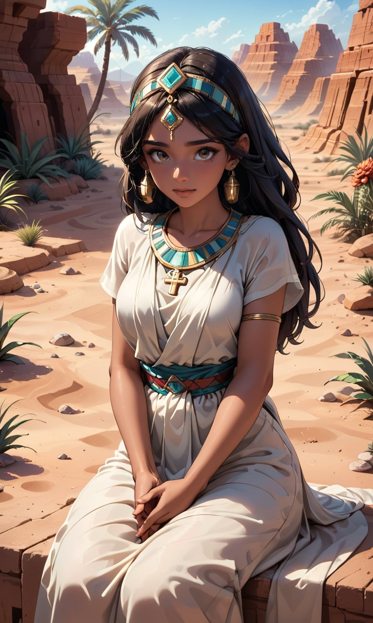 score_9, score_8_up, score_7_up, (1 cute woman), in deep meditation, sitting cross-legged, (desert oasis:1.1), surrounded by blooming desert flowers, harmonizing with the Nature, spiritual retreat, transcendent tranquility, desert enlightenment, Absurdres, ultra detailed illustration, extremely detailed face, (intricate details), (dynamic angle)