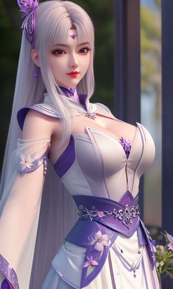 (,1girl, ,best quality, ),looking at viewer, <lora:427-DA-斗破苍穹-小医仙-天毒女-白衣:0.8> ,ultra detailed background,ultra detailed background,ultra realistic 8k cg,, ,masterpiece, (( , )),, ,   ,   cure blossom,  ,,  (cleavage), (), ,,