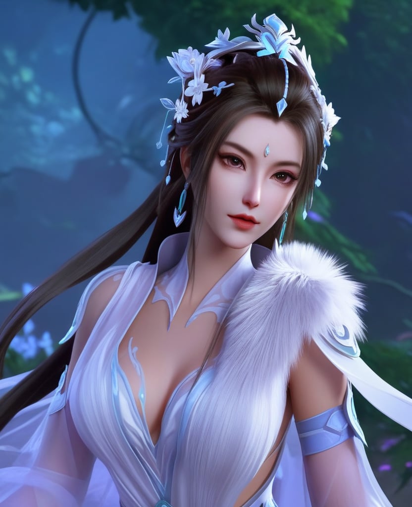 <lora:612-DA-XL-少年白马醉春风-玥瑶:0.8>(,1girl, ,best quality, ),looking at viewer,  ,ultra detailed background,ultra detailed background,ultra realistic 8k cg,, ,masterpiece, (( , )),, , , spirit blossom \(league of legends\),   ,   (cleavage), (), ,,