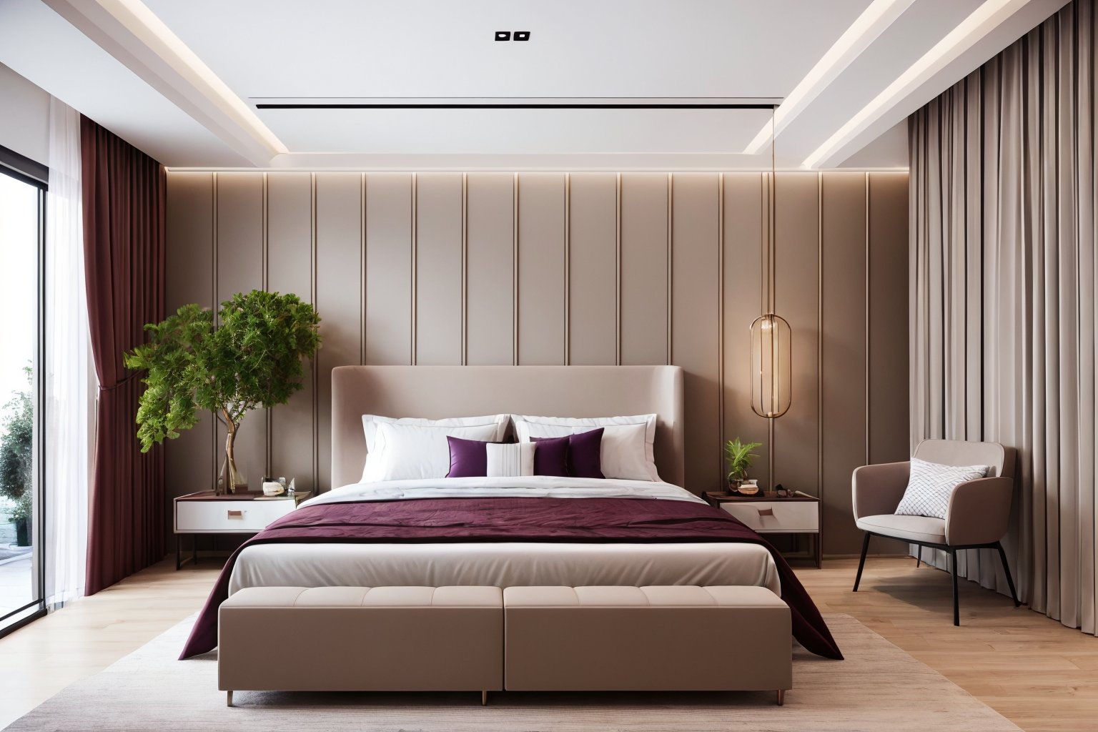 interior design, bed room, Chinese style, no humans, plant, bed, indoors, scenery, curtains, window, lamp, potted plant, clock, bedroom, pillow, couch, chair, ceiling light, on bed, table<lora:中式卧室-2:0.6>,