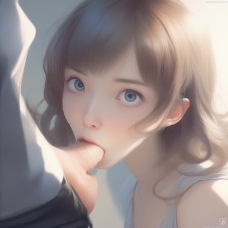 ((a woman is sucking a cock)), smooth soft skin, big dreamy eyes, beautiful intricate colored hair, symmetrical, anime wide eyes, soft lighting, detailed face, by makoto shinkai, stanley artgerm lau, wlop, rossdraws, concept art, digital painting