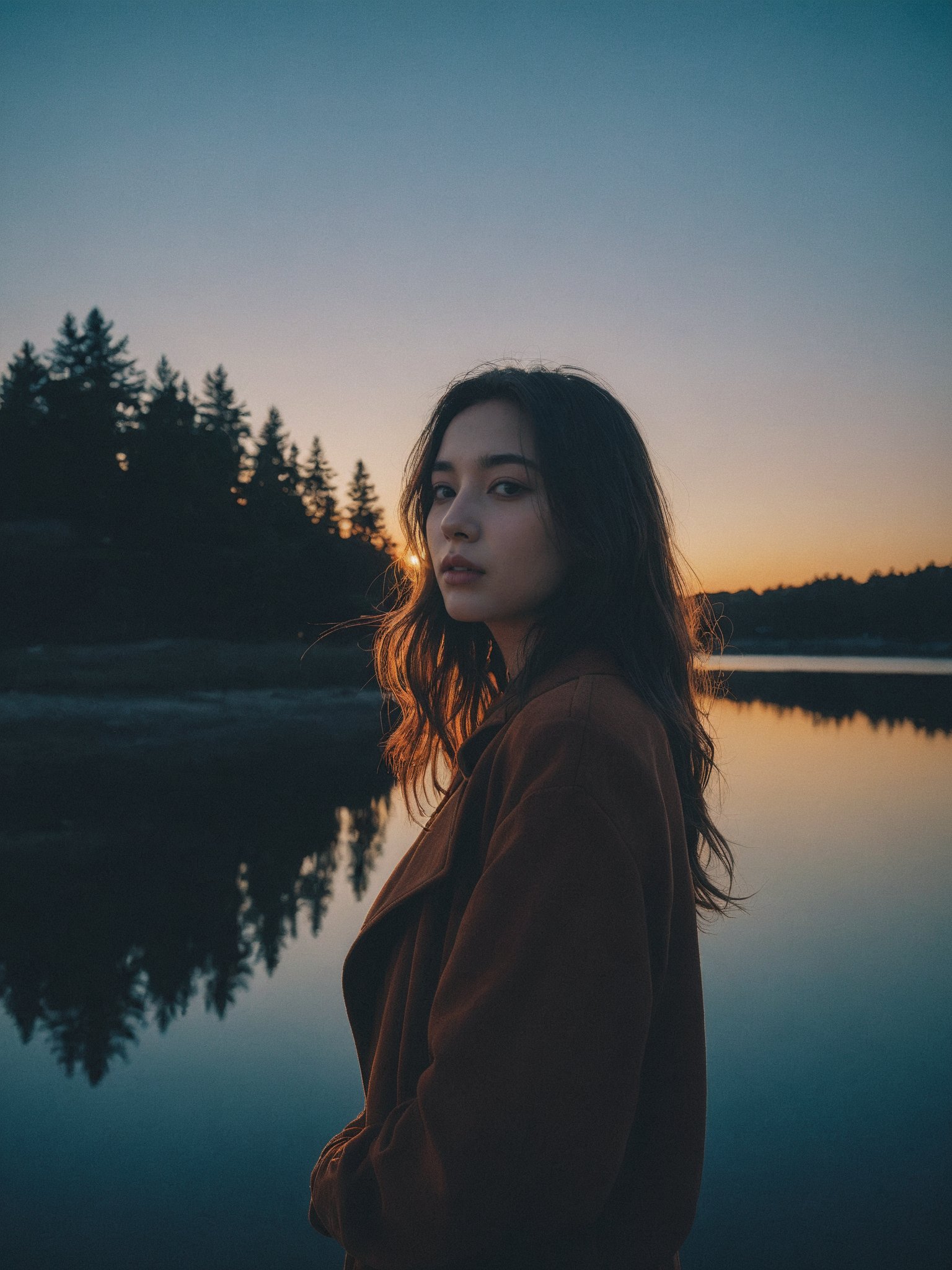 1girl, 1girl sunset detailed, surreal dramatic lighting shadow (lofi, analog, kodak film) by Brandon Woelfel Ryan McGinley