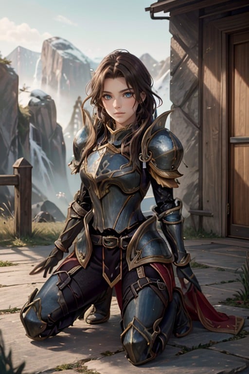 <lora:HXarmour_075:0.8>,mountain,Kneeling,, hxarmour,1girl,(light blue armour:1.3),, ultra-detailed,extremely delicate and beautiful,(by exquisite colors block),masterpiece,best quality,unreal engine 5 rendering,movie light,movie lens,movie special effects,detailed details,HDR,UHD,8K,CG wallpaper,