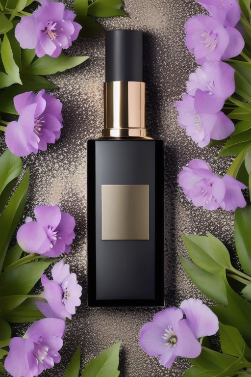 (masterpiece:1.33),(bestquality:1.33),(ultra-detailed:1.21),studio photography,(realistic:1.21),Product Photography,RAW photo,white flowers,purple flowers,leaves,(red flowers:0.8),volumetric lighting,Morning sunlight,square transparent glass bottle,film grain,<lora:MooMoo-Flower Cosmetic:1>,<lora:LCM-SD1.5:1>,