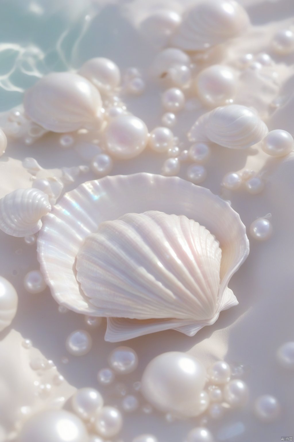 pearl_shell,shiny,no humans,still life,pearl,shell,beach,water, Succulent_Plants, weijin_hanfu<lora:EMS-366897-EMS:1.000000>, <lora:EMS-363830-EMS:0.100000>, <lora:EMS-360188-EMS:0.100000>, <lora:EMS-317795-EMS:0.200000>