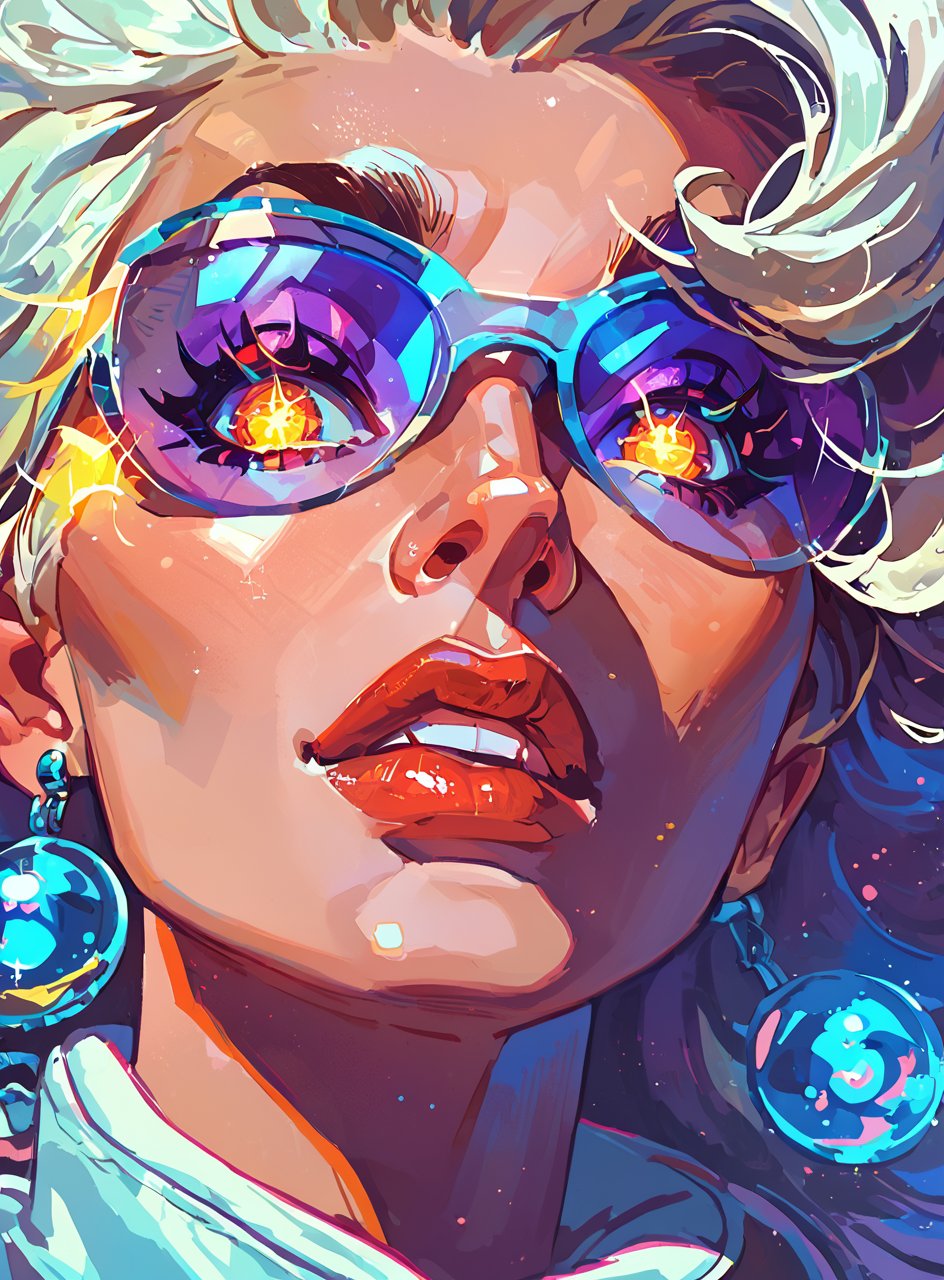 score_9, score_8_up, score_7_up, 1girl, closeup, focus on face, sci-fi, otherworldly, space opera, <lora:classcompxl:1>, classcompxl, glowing eyes, vibrant color