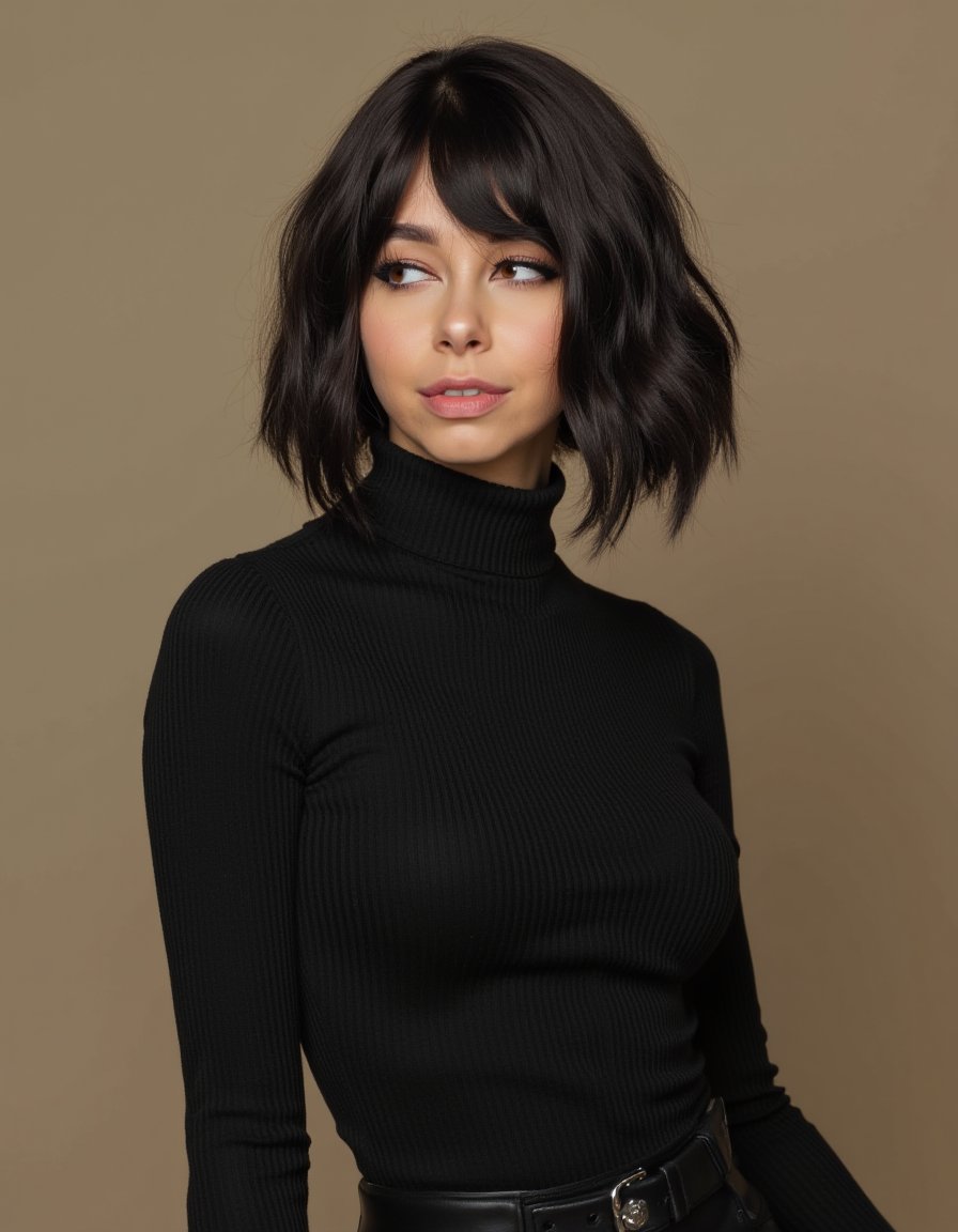 photo of Shoe0nHead woman wearing turtleneck shirt  <lora:Shoe0nHead_epoch_10:1>