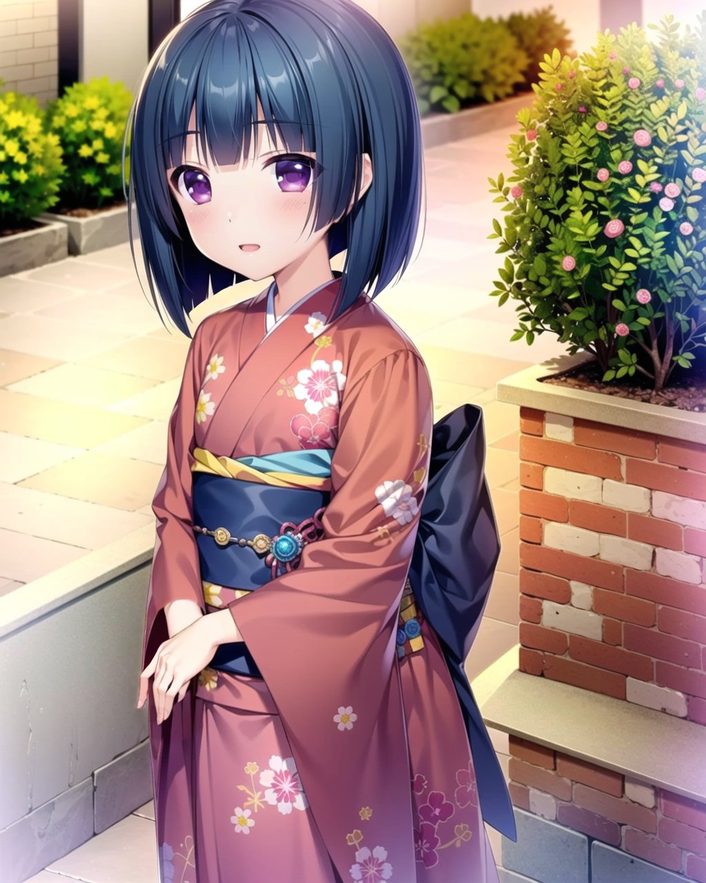 ((masterpiece)), ((best quality)), ((highres)), ((extremely detailed CG unity 8k wallpaper)), solo, <lora:shigure:1>, shigure_neko, pink kimono, outdoors, TwT, 