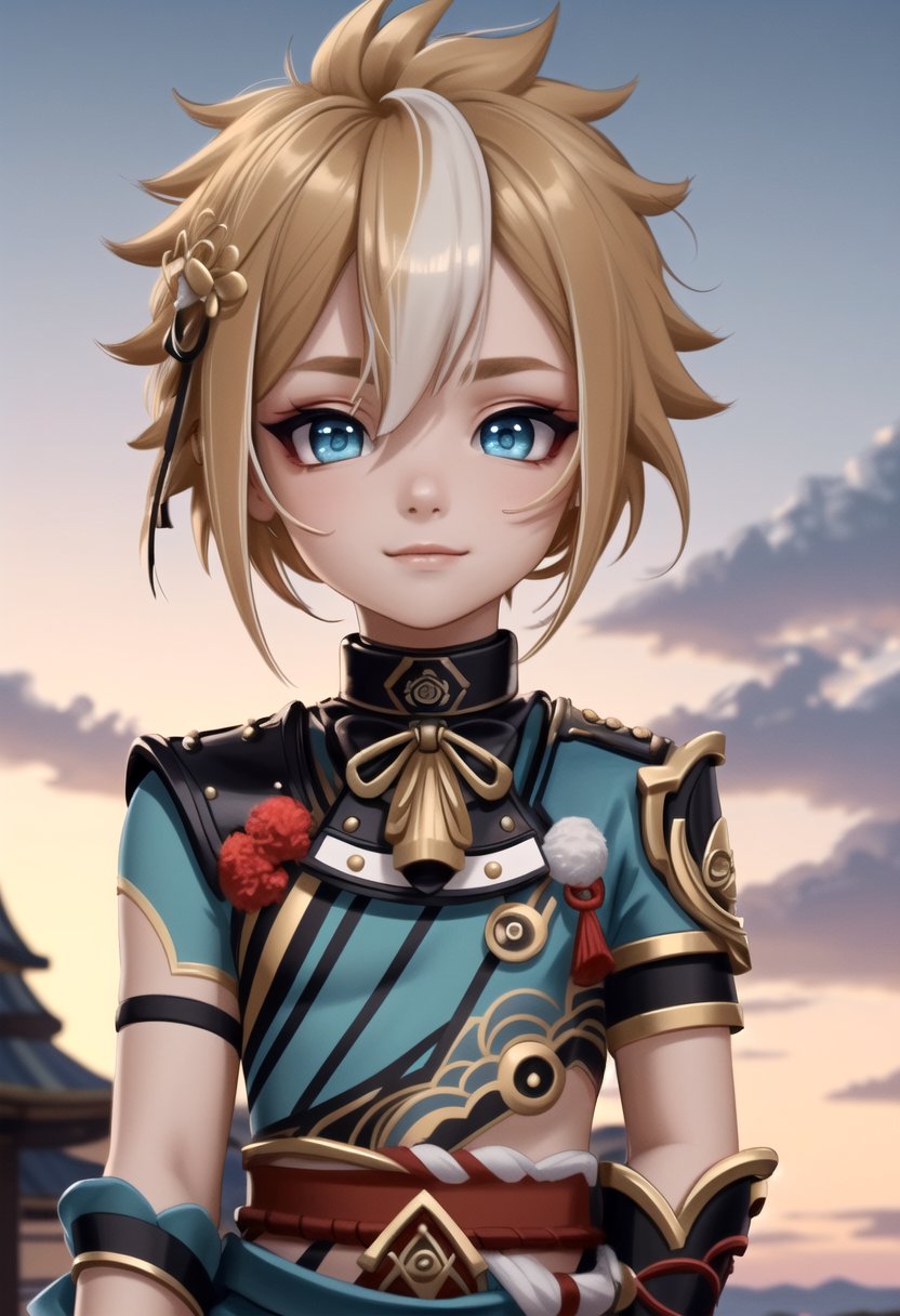 1 boy,more details in eyes,cute,looking at viewer, adorabel boy,cute face,details sky,handsome,young,juvenile,multiple details,colorful hair,eyeshadow,sfw, gorou (genshin impact), <lora:gorou:0.7>, sfw, (masterpiece:1.2), best quality, high resolution, unity 8k wallpaper, (illustration:0.8), (beautiful detailed eyes:1.6), extremely detailed face, perfect lighting, extremely detailed CG, (perfect anatomy), GS-Boyish,  (shirt:1.4)