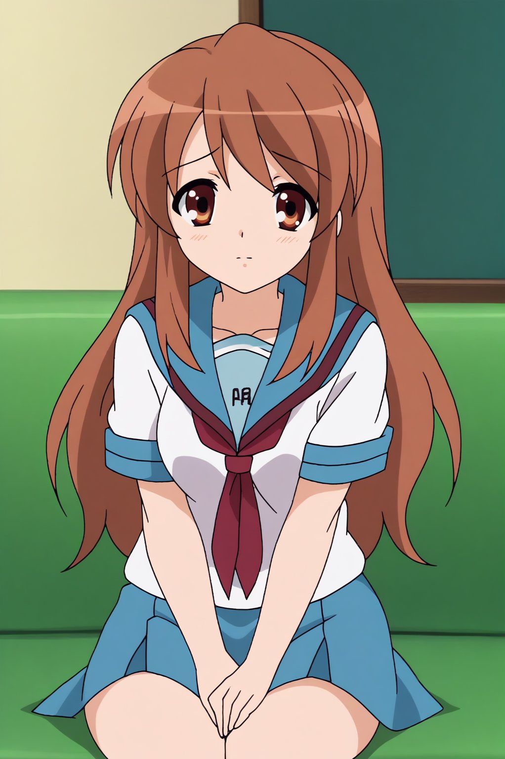 Mikuru Asahina, school uniform <lora:suzumiya_haruhi_no_yuuutsu-Mikuru_Asahina-PDXL:0.8>