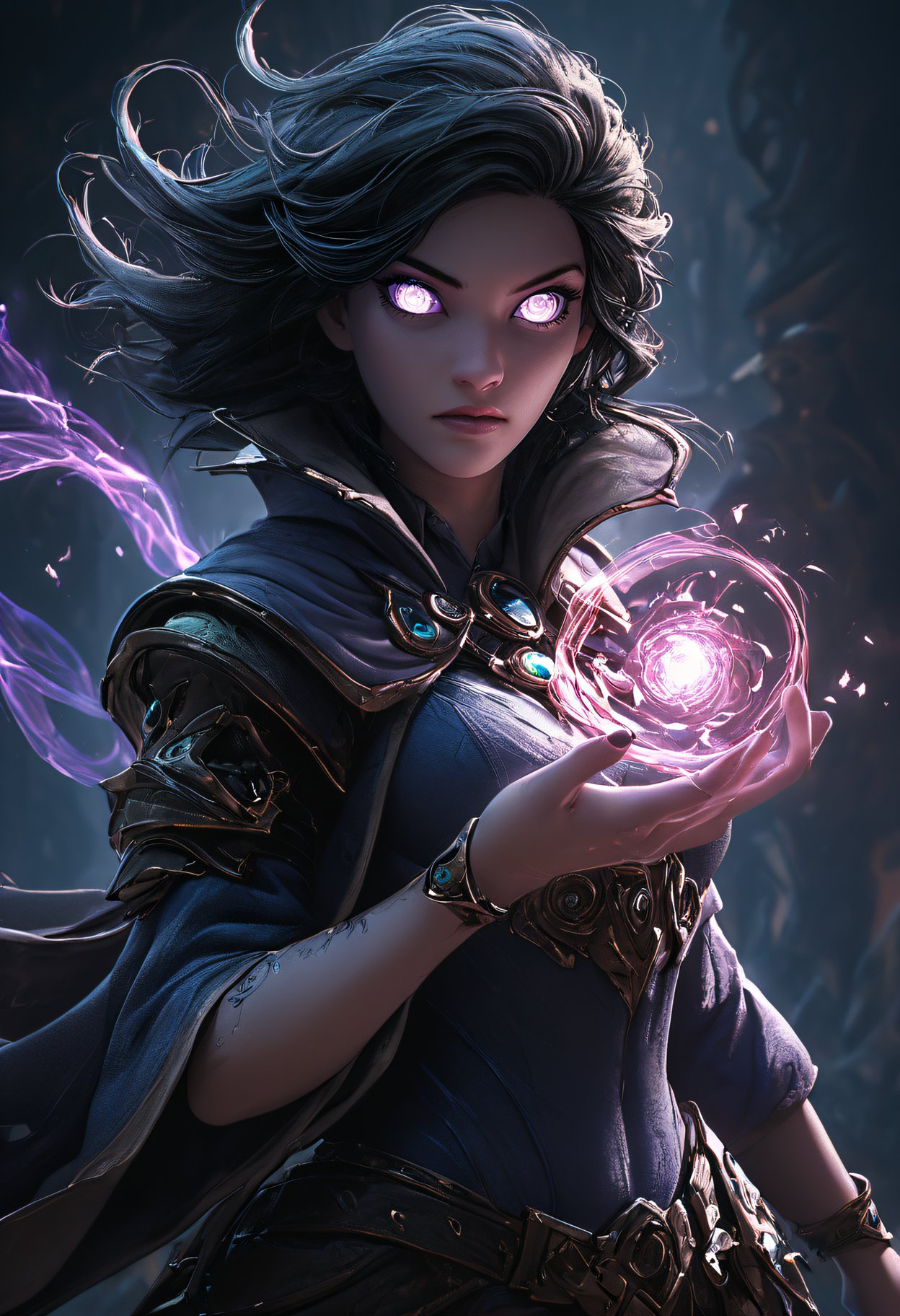 score_9, score_8_up, score_7_up, female mage, glowing eyes, magic, BREAK, highest definition, HD32K, wallpaper, hyperdetailed, concept art