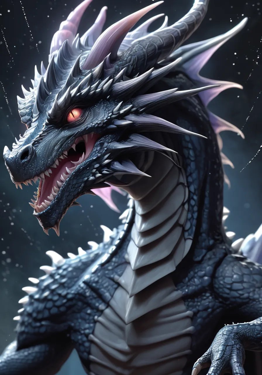 realistic, DEEP DARK FANTASY dragon ,wani wani panic,startrail,gorgeous atmosphere, ultra realistic detailed,aesthetic,best quality,(photorealistic:1.2),dynamic angle,elegant,realistic skin detail ,