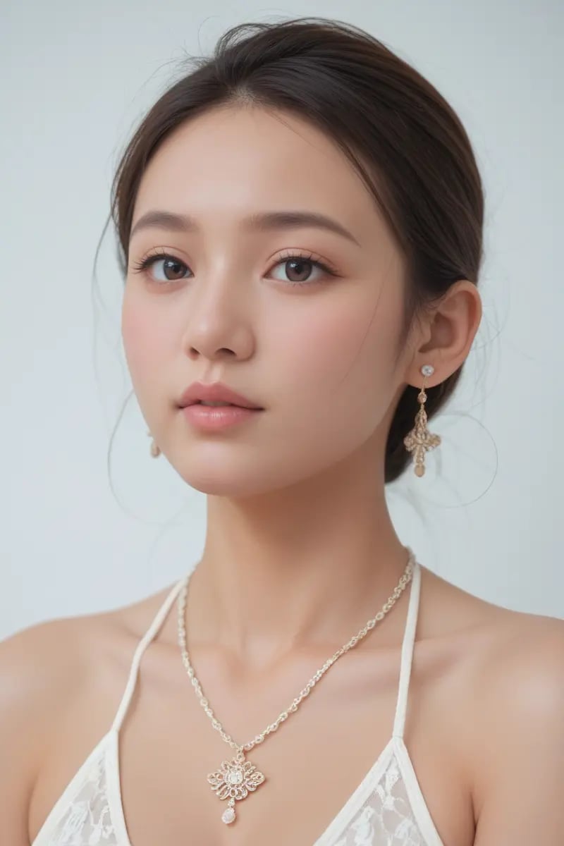 score_9, score_8_up, score_7_up,beautiful woman, 20 years old, japanese, Detailed Skin Textures and detailed skin pores ,(Detailed glans) and beautiful mouth and face, earrings, necklace,