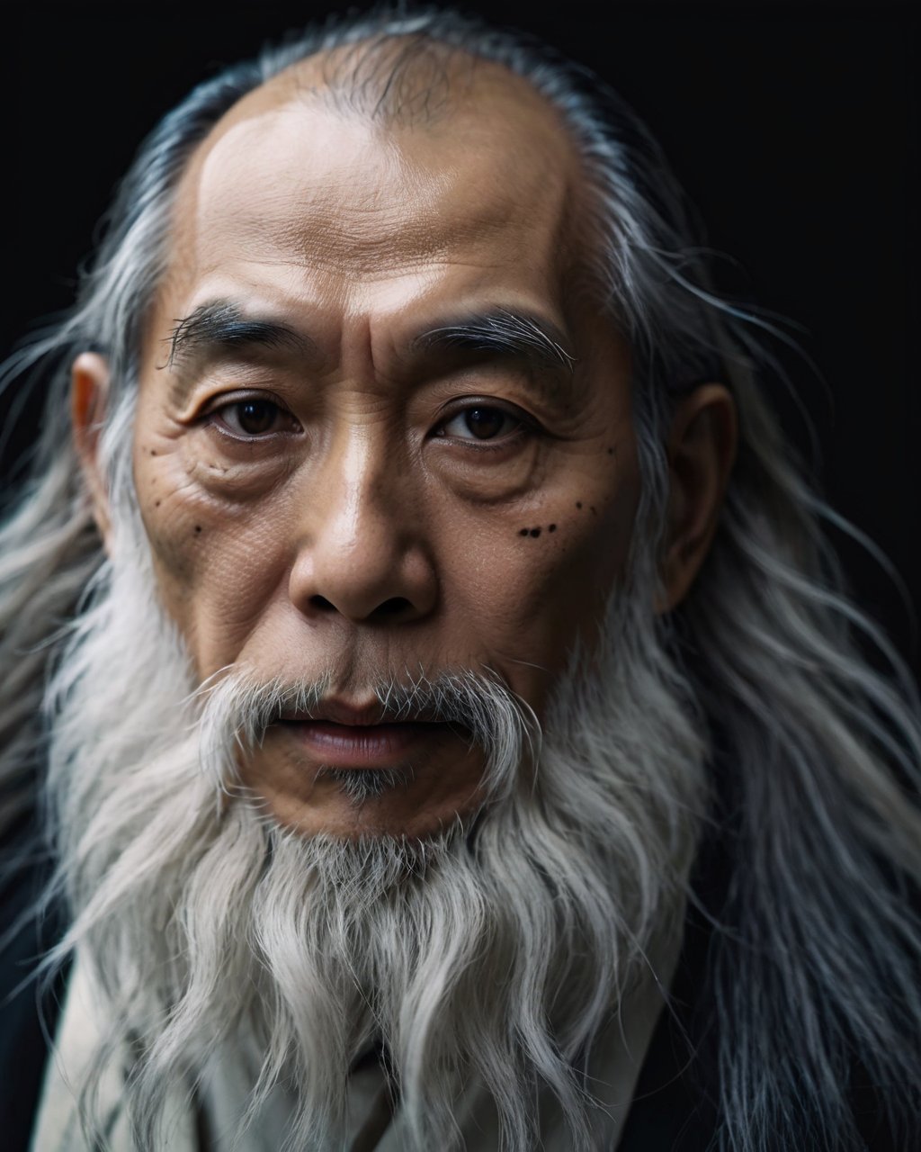 <lora:SDXLpsp:1> bad quality image,  wise old japanese man from tokyo with a long white beard, intricate, sharp focus, fantasy, cinematic lighting, other worldy, surreal 8k photo, dark moody aesthetic