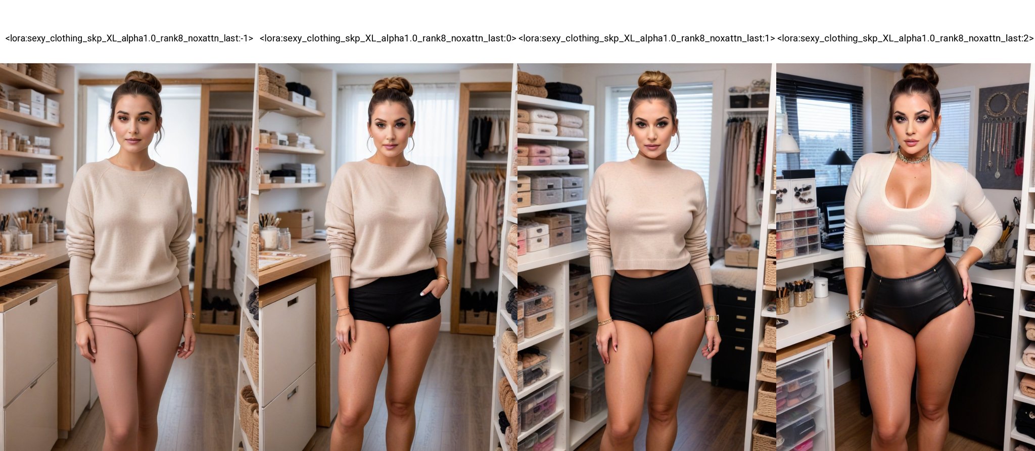 Spanish woman, voluptuous body, envious expression, (a well-organized craft room with plenty of storage and a large workspace), ( low bun hair), Cashmere sweater with biker shorts, jewellery, bracelet<lora:sexy_clothing_skp_XL_alpha1.0_rank8_noxattn_last:-1>