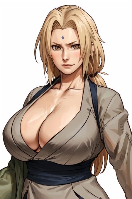 (best quality:1.2),beautiful,perfect eyes,perfect face,1girl,solo,mature woman, TsunadeNS,japanese clothes,mature woman,huge breasts,cleavage, <lora:Sotchosis-000018:0.7>, <lyco:GoodHands-beta2:1.0>, <lora:tsunadeNarutoLora_v1:0.7>