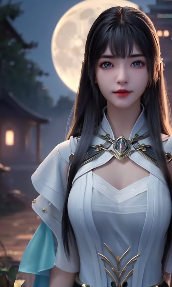 <lora:521-DA-诛仙CG-碧瑶:0.8>(,1girl, ,best quality, ),looking at viewer,masterpiece, (( , )),, realistic,science fiction,mole, ultra realistic 8k cg, moonlight,full moon,