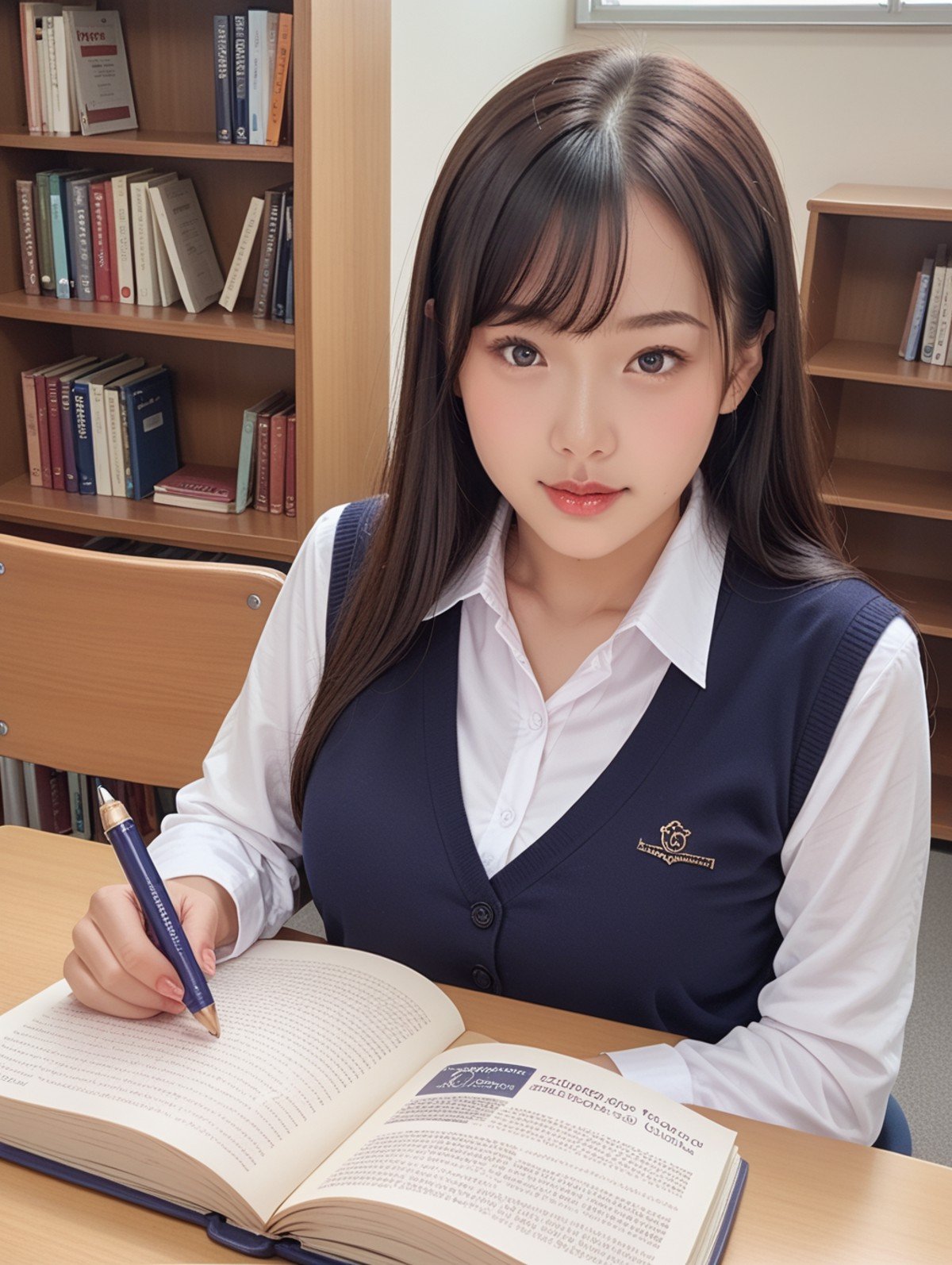 score_9, score_8_up, score_7_up,1girl,Cute,private teacher,study room,teach to student,study desk, note book, pen, text book, bookshelf, accidentally expose body, partially undressed, teacher touch student, close up