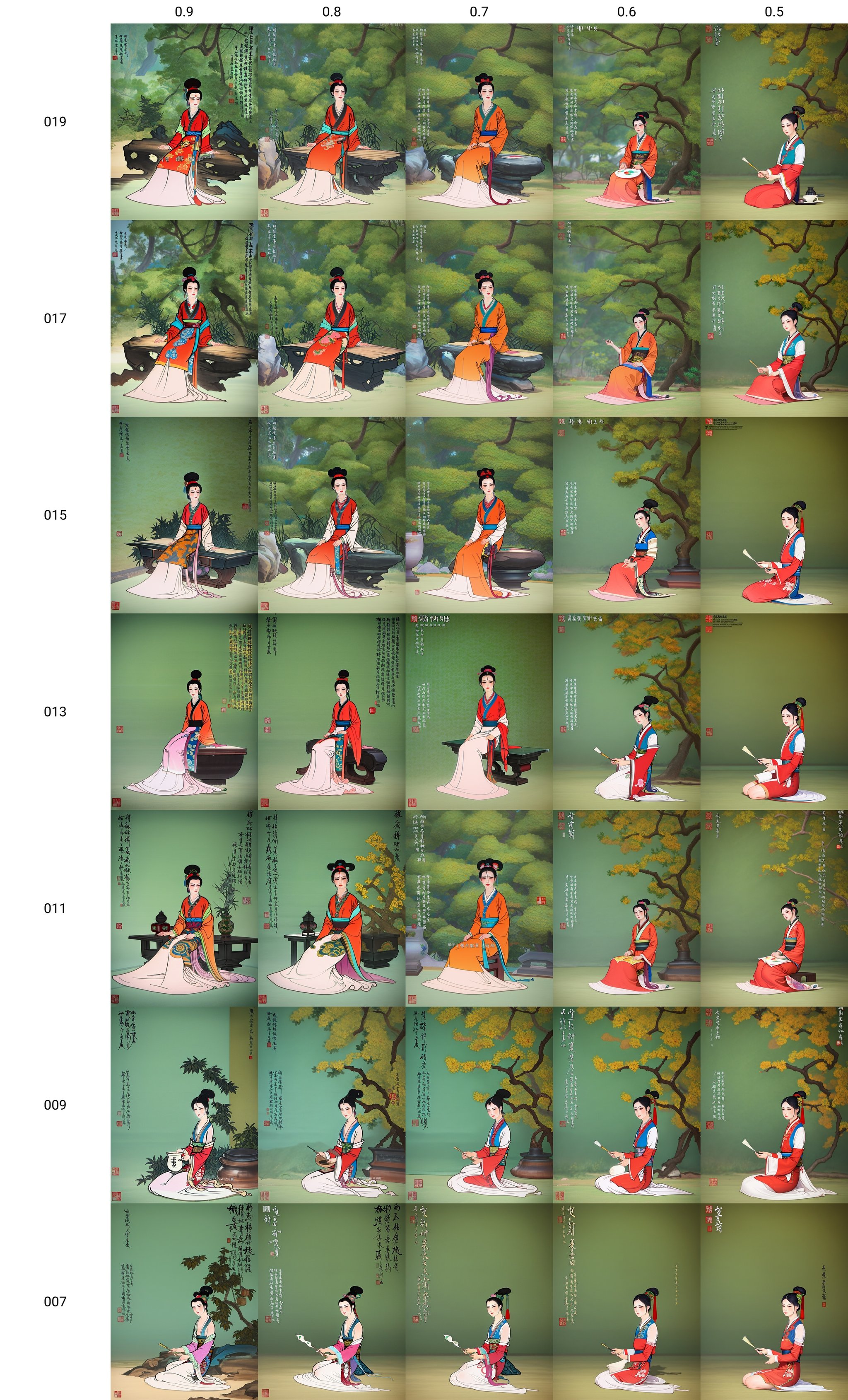 Chinese lady painting,1girl,black hair,solo,sitting,chinese text,<lora:lady2-000019:0.9>,, (Best quality: 1.1), (Realistic: 1.1), (Photography: 1.1), (highly details: 1.1)